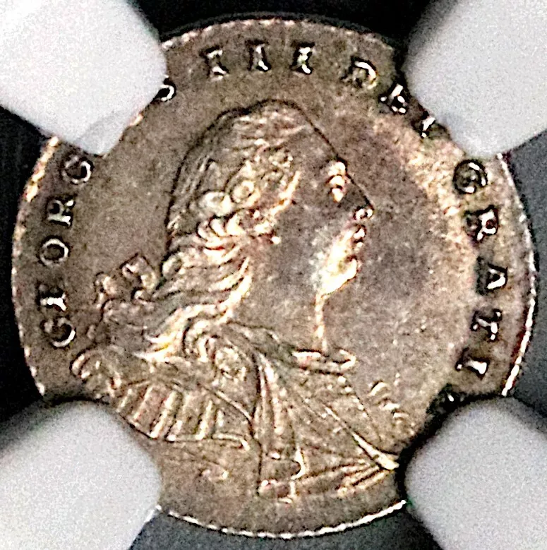 1792 NGC MS 62 George III Great Britain Penny Wire Money Silver Coin (25011202C) - Image 2 of 4