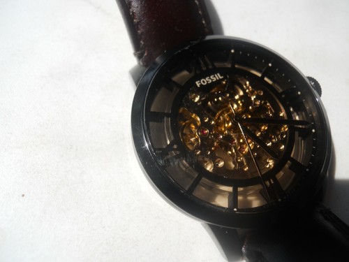 Fossil Uomo Automatico Marrone PELLE ANALOGICO WATCH. MECCANICO \u0026  automatico.ME-3098 | eBay