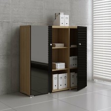 Mito 2-Door Storage with HPL Doors & Open Shelves