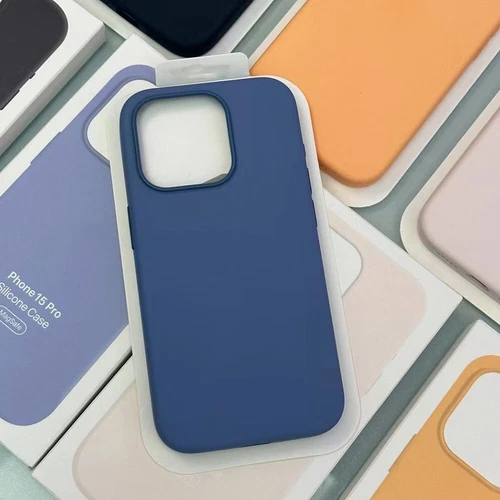 Custodia in silicone con cover MagSafe per iPhone 16 15 14 13 Pro Max 15 Plus 15 Pro - Foto 16 di 77