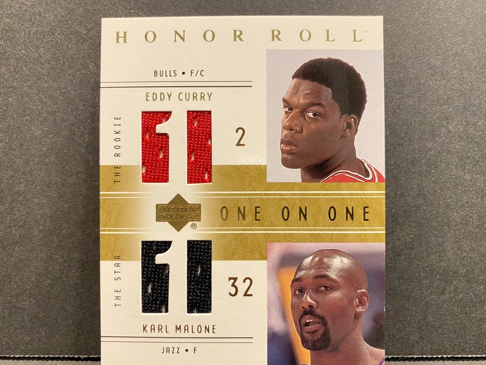 2001-02 Upper Deck Honor Roll One on One /1000 Eddy Curry Karl Malone #123 NBA! - Image 2 of 4