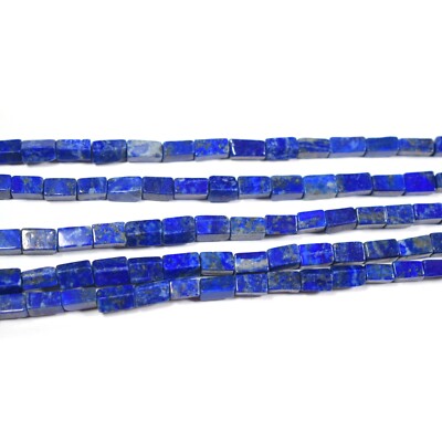 2 Strang Lapislazuli Glatt Rechteck Form Edelstein Perlen für Schmuckherstellung