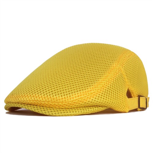 Men's Summer Newsboy Ivy Gatsby Cap Mesh Cabbie Golf Driving Sun Flat Beret Hat - Picture 23 of 24