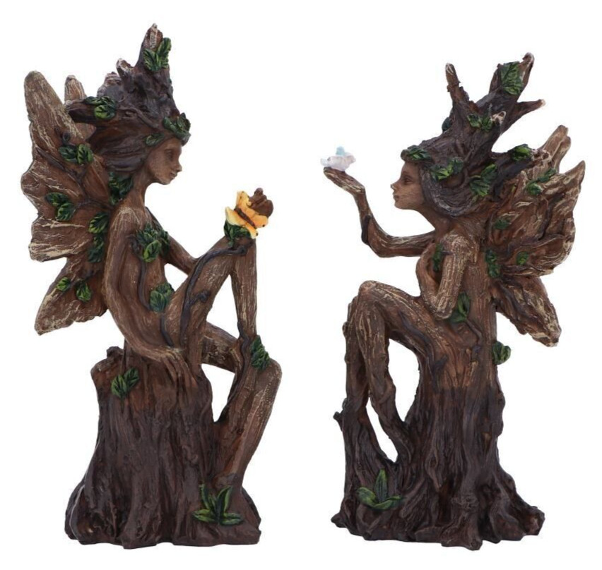 Nemesis Now WOODLAND BEAUTY Tree Fairy Figurines (set of 2) 15.5cm