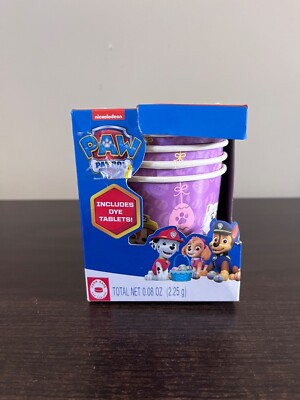 Paw Patrol Easter Egg Coloring 5 Paper Cups W/Coloring Tablets Dipper Stickers