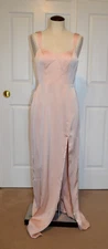 Azazie NWT Nessi English Rose Satin Long Gown Women's  A4