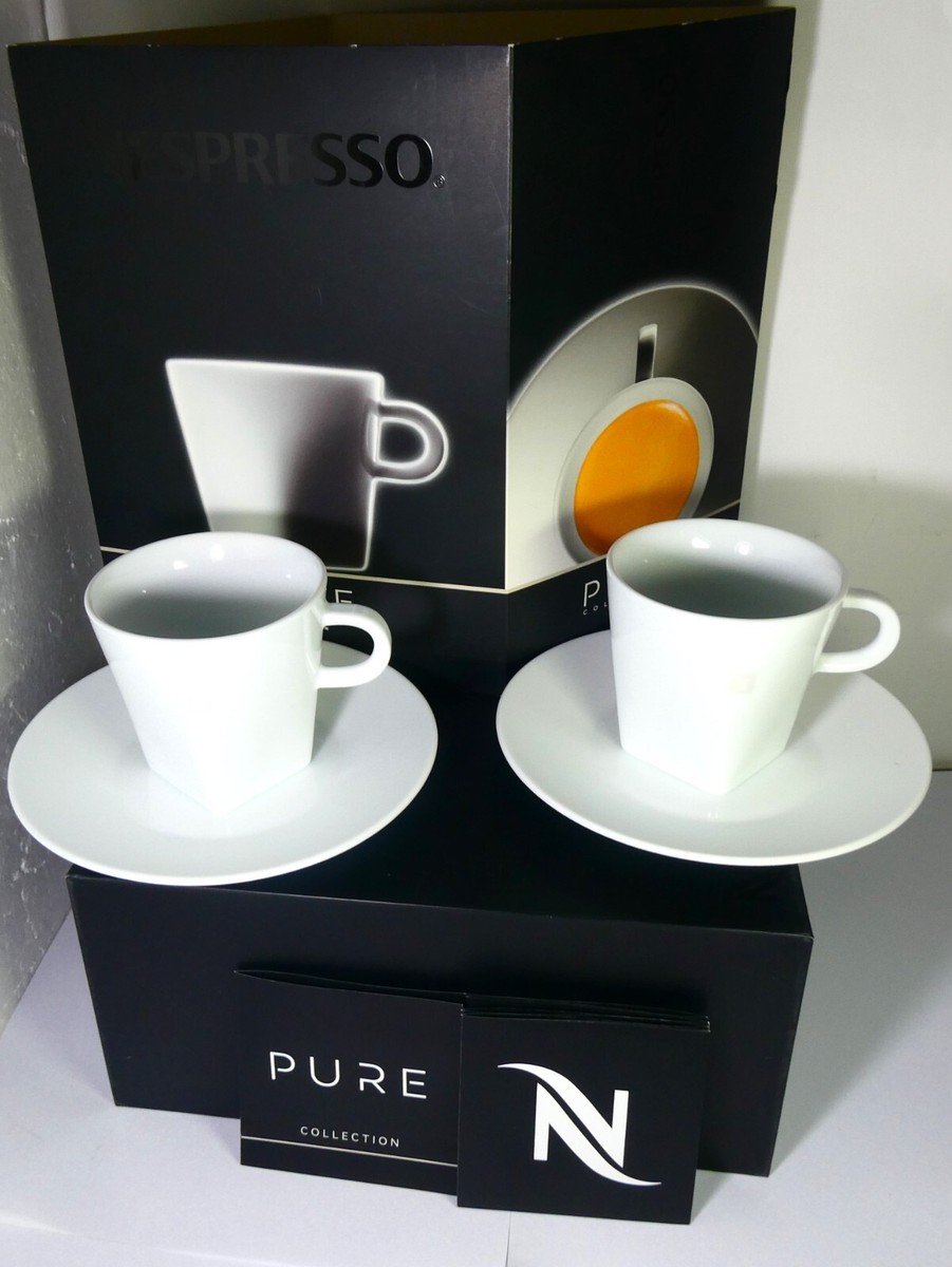 Nespresso 1X2 Pure Lungo Cups & 1X2 Saucers With sku 3657/2 ,New