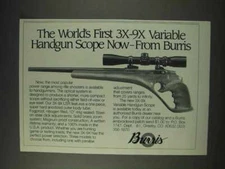 1991 Burris Scopes Ad - The World First 3x-9x Variable