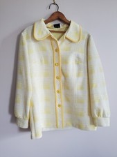 Add'ems Vintage 70s Button down Womens Large Yellow Long Sleeve Jacket and Pants