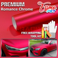 ESSMO PET Romance Chrome Rose Red Auto Car Vehicle Vinyl Wrap Decal Sticker