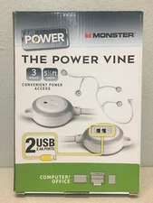 Monster AG-MULTIOUT2USB Just Power It Up 5-1/2' L 3 outlet Flexible Power Stip