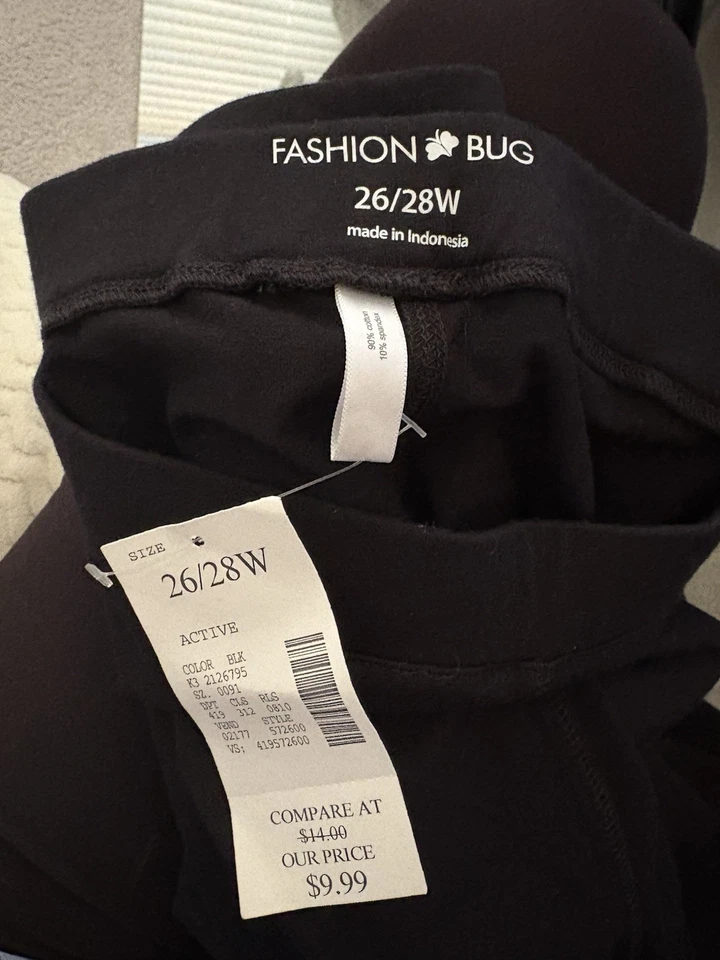 Leggings Fashion Bug Plus para mujer 26/28W Foto 2 de 4