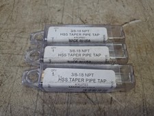 3 Qty. Viking 3/8"-18 NPT Pipe Tap HSS Taper Thread 4 Flutes EBP 61270 USA