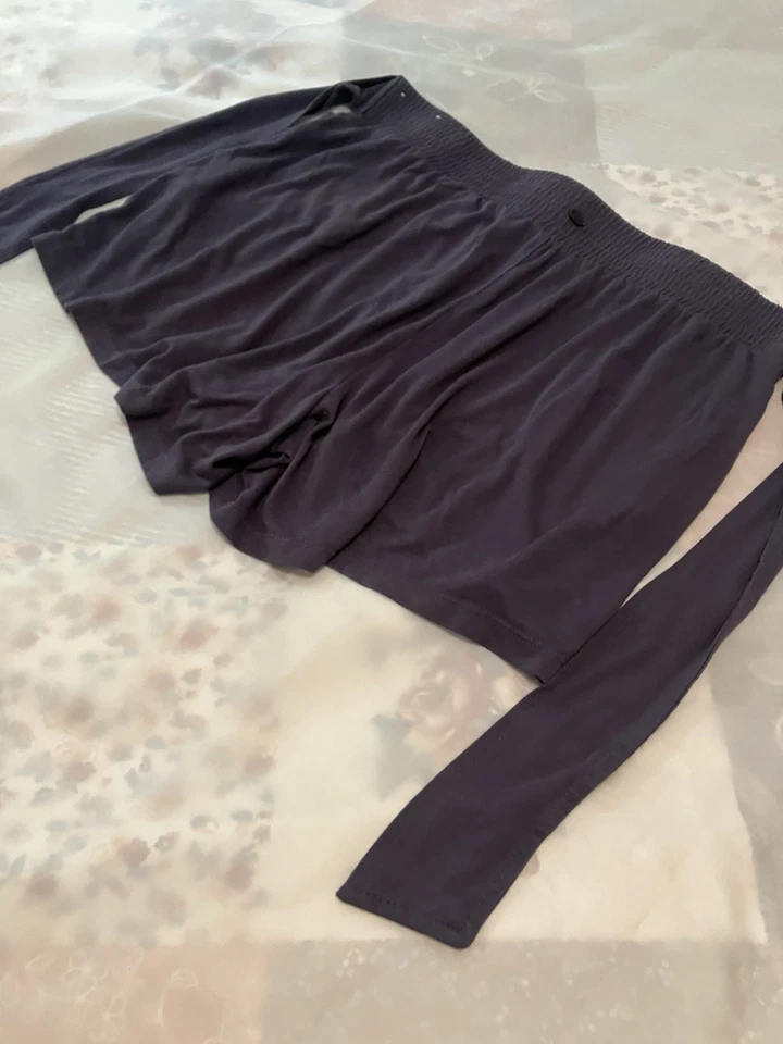 Pantalones cortos de yoga para mujer Gaiam con corbata talla grande gris color carbón Foto 3 de 4