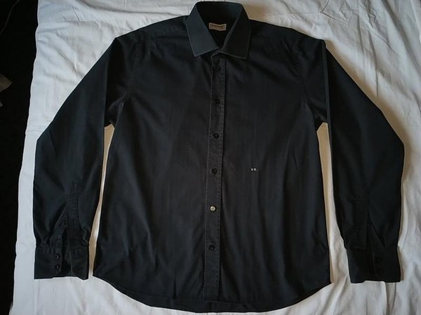 Men Navyboot Shirt Black Cotton 42 / XL / 50