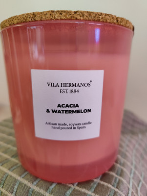 Vila Hermanos Acacia & Watermelon  Artisan Candle 3 Wick Large 17.64 oz New