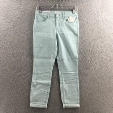 Jessica Simpson Jeans Womens 4/27 Blue Rolled Crop Skinny Stretch Denim NEW
