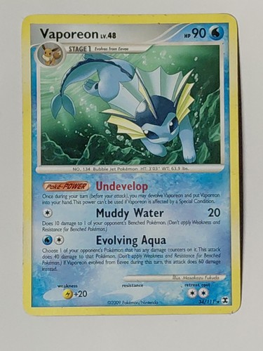 Vaporeon 34/111 Rare Rising Rivals Pokemon
