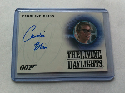 James Bond Archives 2015 A263 Caroline Bliss als Miss Moneypenny Autogrammkarte