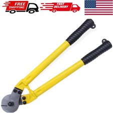 Heavy Duty 18" Cable Cutter - Hardened Chromium Vanadium Steel for Clean Cuts