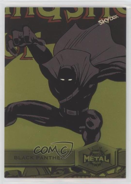 2022 Marvel Metal Universe Spider-Man Yellow Light FX Black Panther #111 08wd