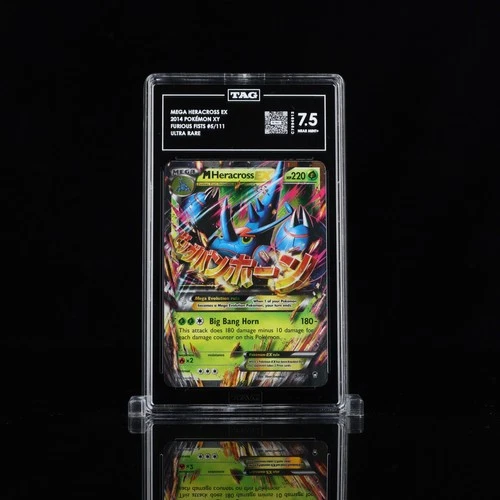 M Heracross EX 5/111 XY - Furious Fists Holo tag 7.5 psa