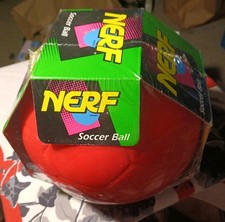    Vtg NERF Soccer Foam Ball Kenner/Parker Brothers- Neon Orange NOS 1991   