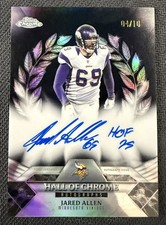 2025 Topps Chrome Jared Allen Hall Of Chrome Black Refractor Auto 4/10