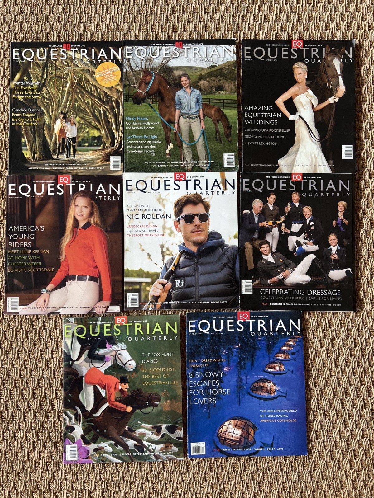 Lot of 8 EQUESTRIAN QUARTERLY  Magazines: 2012-16 issues Equestrian Lifestyle EQ