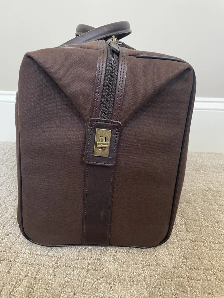 Винтажная коричневая холщовая и кожаная спортивная сумка Hartmann 18 дюймов - Изображение 4 из 4
