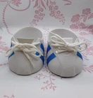 Vtg Cabbage Patch Kids / Doll White With Blue Strips Tie Shoes