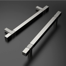 Amerdeco 7 Pack Brushed Satin Nickel Cabinet Pulls 5 Inch 128mm Hole Center