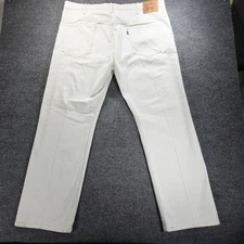 Levis 569 Jeans Mens 40x32 White Straight Loose Fit Denim Pants Casual Classic