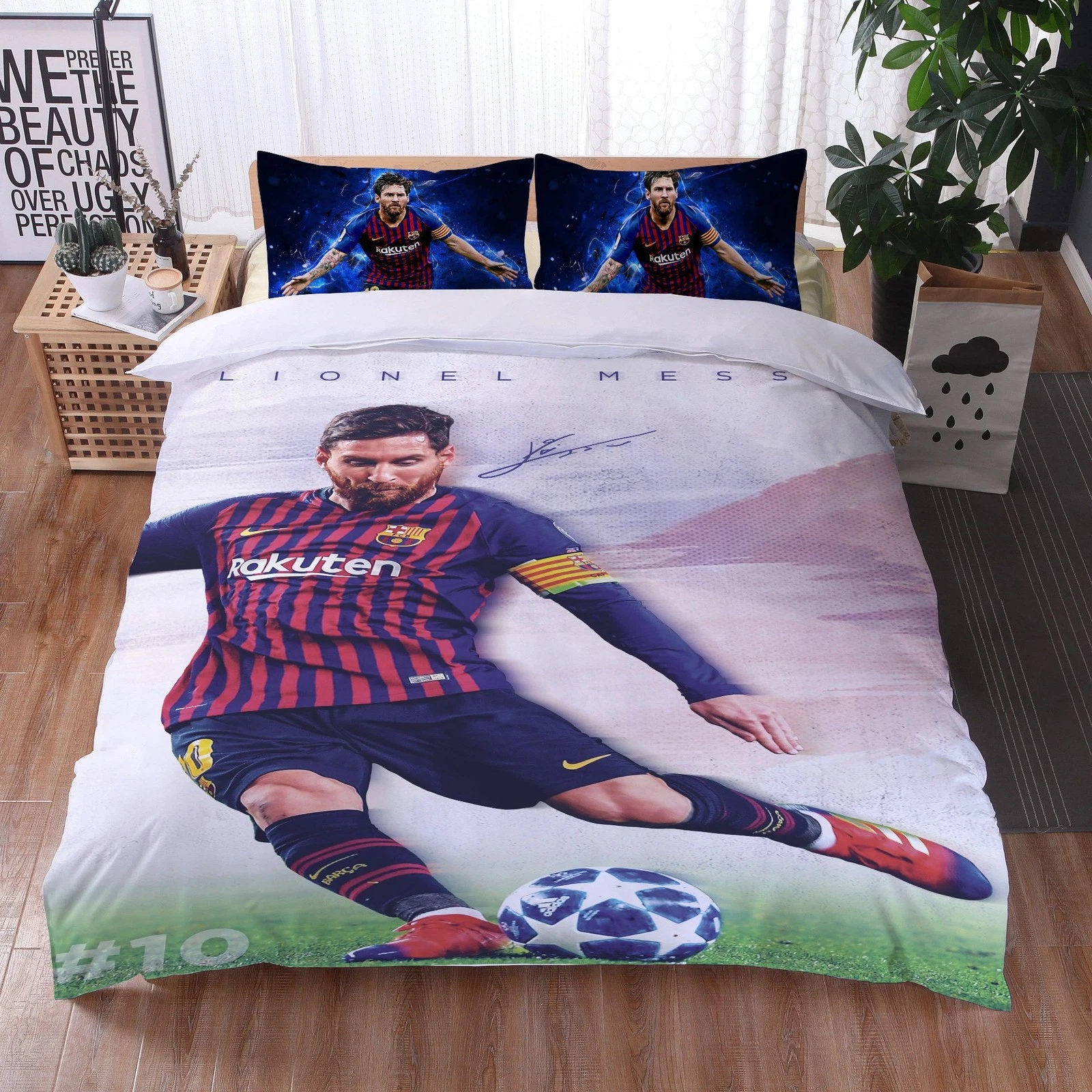 Messi Series  Printed Bed Cover Pillowcase Bedding