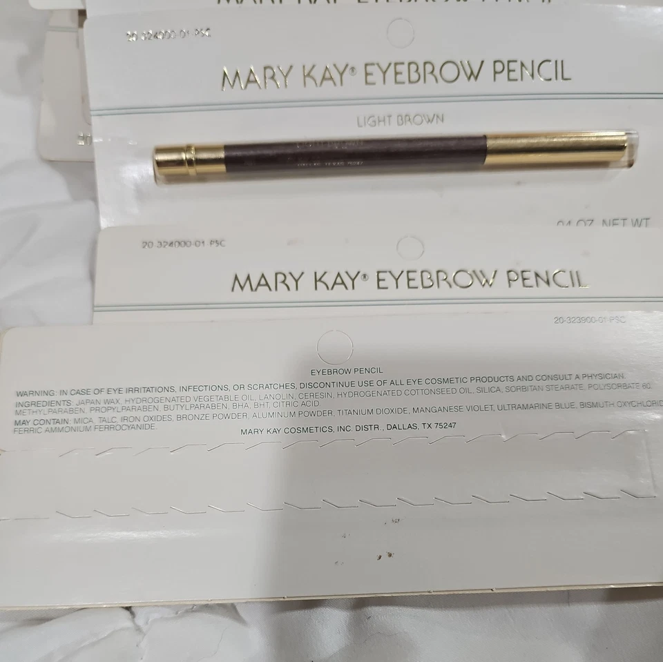 Vintage Mary Kay Light Brown Eyebrow Wooden Pencil .04 Oz Sealed New 2045 - Image 2 of 2