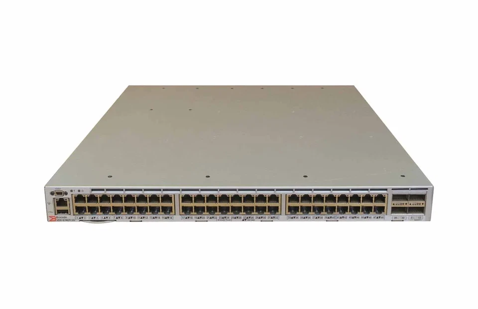 NEW Brocade BR-VDX6740T-56-1G-R VDX 6740T-1G 48x 1GE RJ45 + 2x 40GE QSFP+ Switch - Image 3 of 4