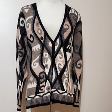 VTG Peruvian Connection Alpaca CARDIGAN 80s