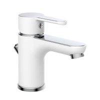 Eisl Wasserhahn Bad | Waschtischarmatur | Waschbecken Armatur | Weiß Chrom