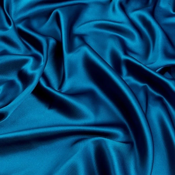 MULBERRY SILK SATIN fabric by the yard -Peacock silk fabric - Handmade silk - Image 2 of 3