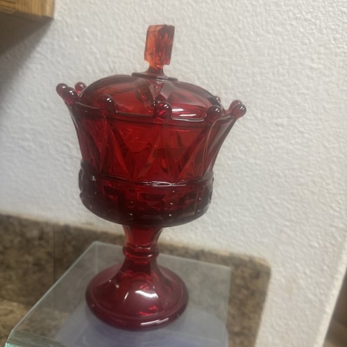 Vetro Fostoria Vintage Collezione Corona Windsor Vetro Calice Rosso Rubino - Foto 4 di 11