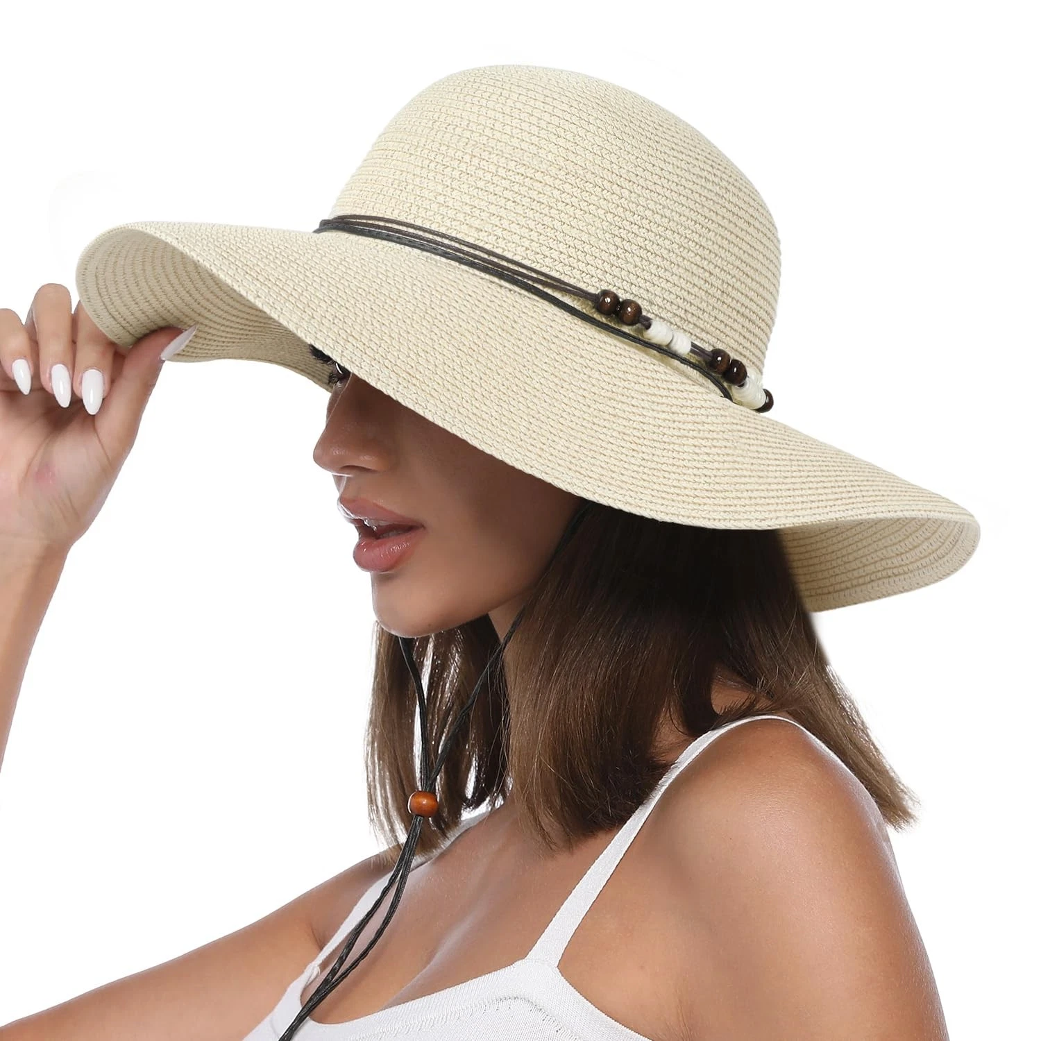 Womens Floppy Straw Sun Hat Wide Brim UPF 50 Sun Protection Packable Summer B...
Opens in a new wind