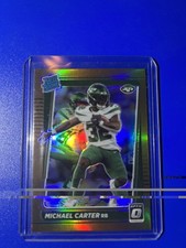 MICAHEL CARTER BRONZE PRIZM 2021 Panini Donruss Optic HOLO #235 ROOKIE NY JETS