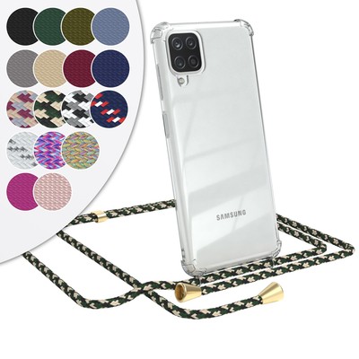 EAZY CASE für Samsung Galaxy A12 Hülle mit Band Handykette Silikon Hülle Cover