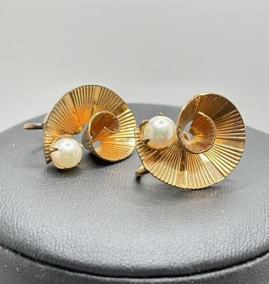 Tru-Kay Vintage 1/20 12k GF Gold Filled Screw Back Earrings