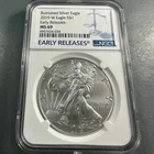 2019-W BURNISHED Silver Eagle NGC MS69, Early Releases (89272)