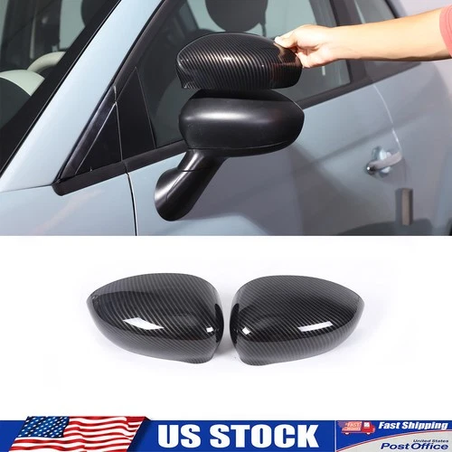 ABS Carbon Fiber Side View Mirror Cap Shell Parts Fits Fiat 500 Abarth 595 10-23