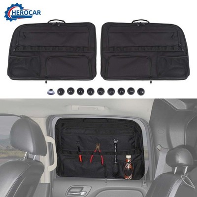 2Pcs Car Rear Window Storage Bag Organizer Kit For Dodge Ram 2010-17 Accessories