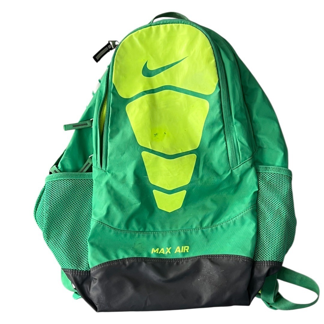 Nike Max Air Vapor Backpack Green Neon Yellow Training Gym B