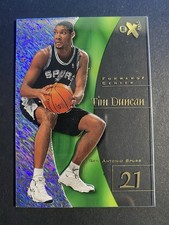 1997-98 Skybox EX-2001 Basketball Tim Duncan Spurs Rookie Card #75 Hall of Fame. rookie card picture