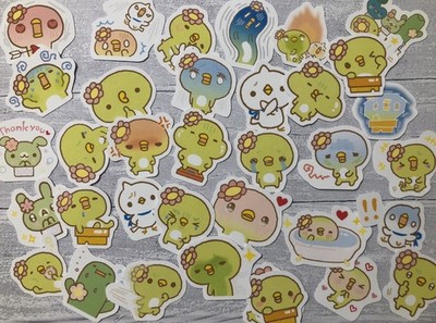 Kawaii SanX Sabo Kappa Cactus 35 pc MATTE Journaling Scrapbooking Sticker Flakes